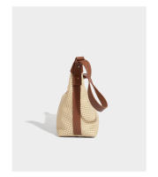 Bolso bandolera retro de un solo hombro, nueva bolsa tejida de hierba estilo casual para vacaciones, bolso de playa simple tipo bandolera. - details 14