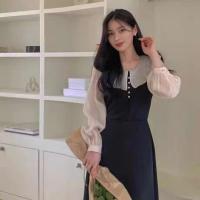 Elegante Vestido de Manga Larga Estilo Francés Vintage con Volantes Chic dulce Templamento - details 13