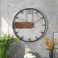 Reloj de pared de Metal Digital, decoración del hogar, reloj de sala de estar, puntero de nogal Vintage, decoración del reloj - details 3
