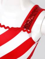 Traje de baile de Navidad para niñas, vestido tutú de ballet con bastón de caramelo a rayas, leotardo gimnástico para patinaje artístico, ropa de baile para fiestas navideñas - details 16