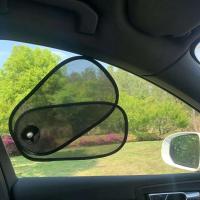 Tipo de ventosa giratoria para ventana lateral de coche, parasol para coche, protección UV, parasol universal negro - details 2