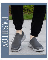 Calcetines elásticos de gran tamaño, zapatillas de deporte perezosas de malla tejida con mosca de verano de corte bajo, zapatos deportivos informales de un pie para hombre - details 18