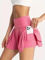 Siéntete genial mientras juegas al tenis: falda deportiva de yoga con pantalones cortos incorporados y bolsillos laterales - details 22