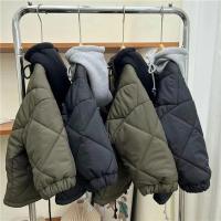 Parkas informales con capucha para niños, abrigos elegantes a la moda coreana para otoño e invierno, chaquetas holgadas de algodón que combinan con todo para niñas - details 5