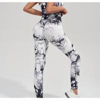 Ropa De Yoga Tie-Dye para Deportes Al Aire Libre, pantalones De chándal elásticos transpirables, Sudor Absorbente, traje De levantamiento De cadera, Alta Cintura - details 24