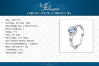 -anillo de compromiso de Plata de Ley 925 con Topacio azul cielo, joyería fina ovalada con gemas, regalo de aniversario - details 5