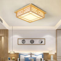 Lámpara de Techo con Estilo Japonés de Madera Sólida LED Luz con Montaje en Techo y Control Remoto para Dormitorio Sala de Estar - details 3