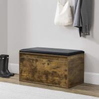 Banco Zapatero con Cajón Mueble Zapatero para 3 Pares de Calzado con Asiento Tapizado para Entrada Vestíbulo Dormitorio Aglomerado Polipiel 80 x 39 x 45 cm - details 15