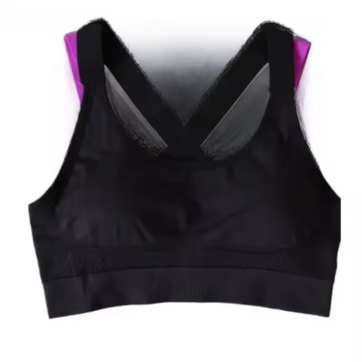 Sujetador deportivo de copa completa para mujer, Top transpirable a prueba de golpes con espalda cruzada, Push Up, sujetador de entrenamiento para gimnasio, correr, trotar, Yoga, Fitness - 1
