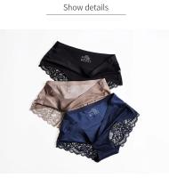 Conjunto de bragas caladas sin costuras para mujer, ropa interior cómoda de encaje, bragas deportivas de tiro bajo, lencería suave para mujer, 3 uds./lote - details 5