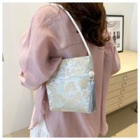 Bolso de hombro con bordado estampado, bolso de mano de estilo chino nuevo Floral de gran capacidad, bolso de mano, bolso de mano con flores para axilas para niñas - details 9
