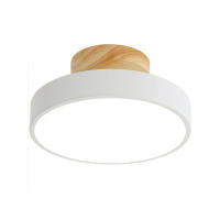 Lámpara De Techo Redonda De Madera Rosa LED Para Sala De Estar Dormitorio Baño Iluminación Decorativa Nordic Moderna Auto-Contenida 220V - details 7