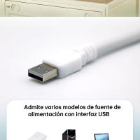Mini ventilador portátil con control USB Bajo nivel de ruido Cabezal giratorio de 360 °   Ventilador enchufable para exteriores, interiores y habitaciones de camping - details 5