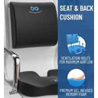 Cojín de Confort para Silla de Oficina Set de Cojín Viscoelástico para Asiento y Respaldo con Gel - details 1