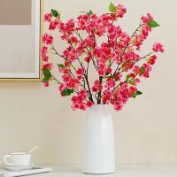 Ramas de flores de cerezo artificiales de 90cm, flores de cerezo de seda elegantes de tacto Real, flores falsas de plástico hechas a mano para el Día de San Valentín - details 2