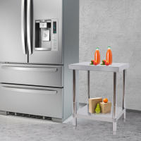 Mesa de Trabajo de Cocina de Acero Inoxidable, 60 x 60 x 80 cm, Mesas de Acero Inoxidable Catering 2 Estantes Mesa de Acero Inoxidable para Catering Cocina Restaurante - details 0