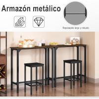Conjunto de Mesa de Bar y 2 Sillas Estructura de Metal Tamaño 100x40x100 cm - details 12