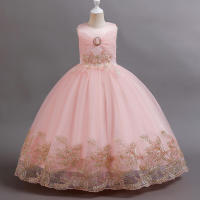 Vestido de princesa elegante de alta gama para niñas, ideal para presentaciones de piano infantiles. - details 0