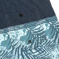 Bermudas de verano para hombre, Bañador con estampado de hojas, 4 vías, elástico, secado rápido, impermeable, pantalones cortos finos para playa, Surf, bañador, novedad - details 4