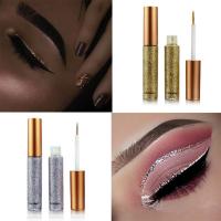 HANDAIYAN Delineador de ojos líquido, juego colorido, 10 colores, delineador de ojos metálico plateado dorado con diamantes, barras de delineador de ojos impermeables, brillo duradero - details 3