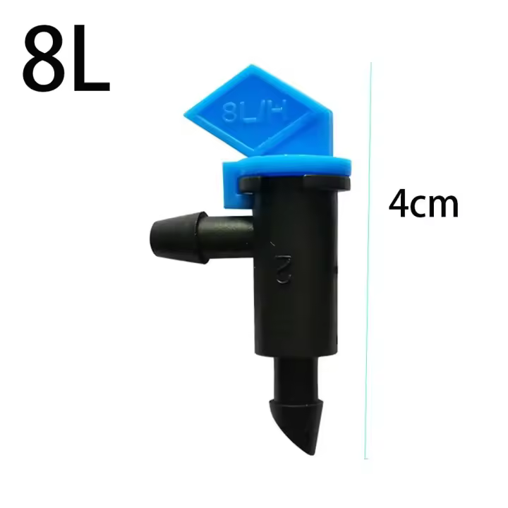 20 piezas de riego por goteo con forma de bandera, herramienta de jardín, 4/8/16L, gotero de plástico, 4/7mm, cabezal de goteo para ahorro de agua - 1