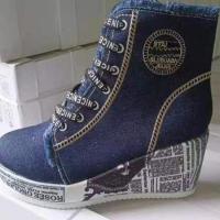 Zapatos de lona de talla grande para mujer, tacón de cuña, punta redonda muy versátil, transpirable, individual - details 12
