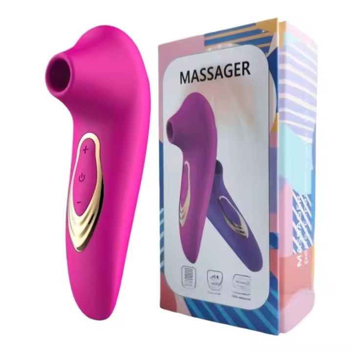Empaque privado Dispositivo de succión de rosa de masaje fuerte y sexy para extractor de leche Estimulación del clítoris del punto G Juguete para adultos de silicona ABS en varios colores - 1