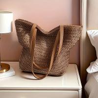 Bolso de Playa de Paja a la Moda Bolso de Viaje con Cierre de Cremallera - details 4