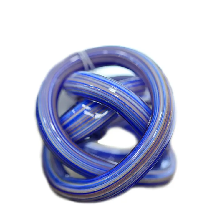 Figuras de bolas de cristal de arte moderno, decoración del hogar, adorno moderno, regalo, decoración de habitación hecha a mano de vidrio, decoración del hogar de oficina, azul oscuro - 1