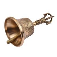 Campana de mano de bronce budista tibetano con relleno Vra para oración de meditación - details 2