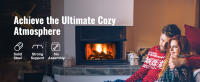 SucceBuy Rejilla para leña para chimenea, rejilla para quemar leña de alta resistencia con 6 patas de soporte, barras de acero sólido con recubrimiento en polvo de 3/4 pulgadas para chimenea interior y exterior - details 0