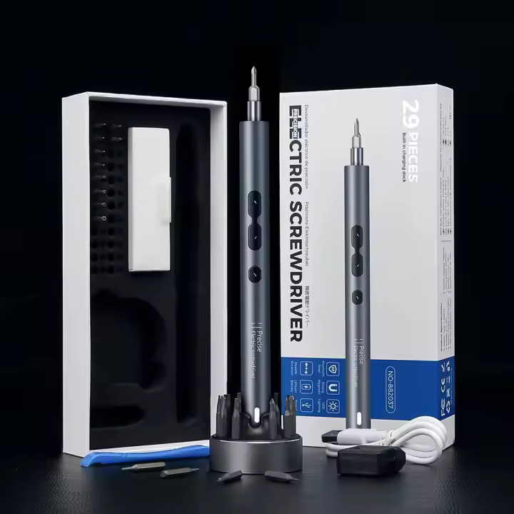 Destornillador Eléctrico de Precisión 29 en 1 Kit de Herramientas Eléctricas Recargable Inalámbrico Mini para Xiaomi Reparación de Móviles Peligroso Normal con Batería - 1
