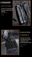 1 multiherramienta GHK 22 en 1 con cuchillo plegable, alicates, cortador de cables, tijeras, sierra, clip para cinturón, alicates, llave hexagonal múltiple - Acero inoxidable - Para hombres - Ideal para trabajo, EDC, camping, mochilero, supervivencia - Gr - details 4