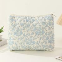 Bolsa de Cosméticos de Algodón Floral de Gran Capacidad Bolso de Viaje Portátil para Damas - details 4