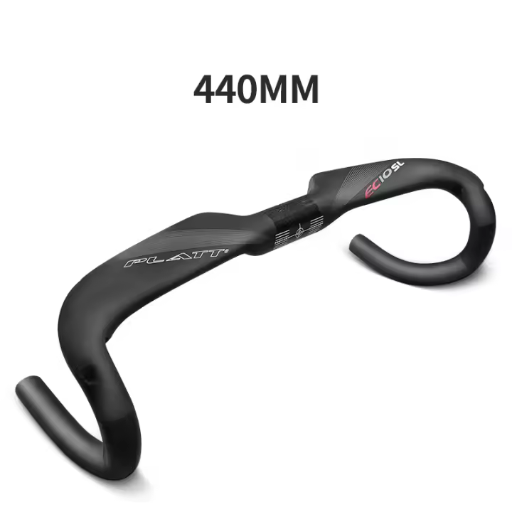 Manillar de bicicleta de carbono, barra de mango de carretera de enrutamiento interno de 400/420/440mm, piezas de cuadro de bicicleta de carretera - 1