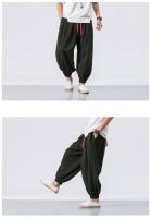 Nuevos pantalones Harem de gran tamaño, pantalones de chándal holgados de algodón y lino de estilo chino, pantalones casuales de alta calidad para hombres - details 12
