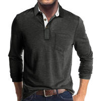 Camiseta Polo Básica de Manga Larga con Solapa para Hombre - details 9