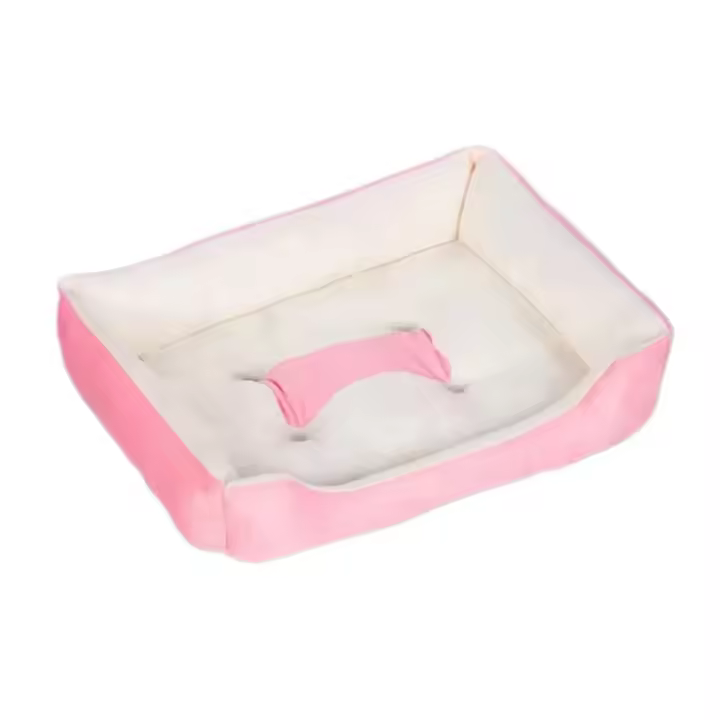 Cama para Mascotas Suave de Algodón Impermeable, Ample, Patrón Sólido, Altura de 7.9cm - 1