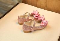 Zapatos de cuero para niñas pequeñas, zapatos planos grandes con purpurina y nudo de lazo, zapatos de vestir ostentosos de princesa para fiesta de baile - details 6
