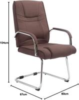 Cantilever Attila Tapizada En Tela y con Base De Metal I Silla De Conferencia con Reposabrazos, Color:Negro/Negro - details 50