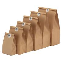 Bolsa de papel Kraft desechable para embalaje de alimentos, bolsas de película resistente al aceite, para hornear y llevar, 10/20/50 piezas - details 0