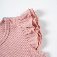 Conjunto De Verano Para Bebé Niña 2024 Shorts Y Camiseta Cómodo Transpirable Ropa De Casa Estilo Casual Sin Mangas Cuello Redondo - details 23