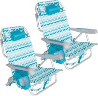 Pack de 2 sillas plegables multiposición para playa, jardín, terraza o camping, 5 posiciones, 49x58x80 cm, Altura asiento 27 cm, Topes antivuelco, Soporta 100 kg, Con asas de transporte (85469) - details 44