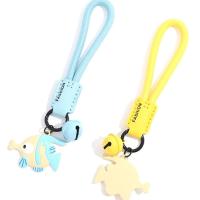 Llavero de pez payaso con correa para la muñeca, decoración de bolso cosido a mano, colgantes de dibujos animados de pez payaso, baratija, colgante de llave de dibujos animados de Anime con corazón para chica - details 12