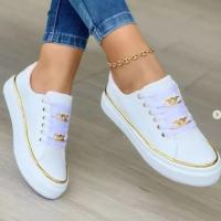 Zapatillas Deportivas para Mujer Cómodas Plataformas con Punta Redonda y Cadena de Cuero a la Moda - details 10