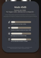 Pistola de masaje muscular MUKASI, masajeador de percusión ultrasilencioso de 5 velocidades, 4 cabezales de masaje, con luz fría para respirar, pistola de masaje para aliviar la fatiga y el dolor - details 10
