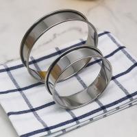 Anillos de tarta para Muffin de acero inoxidable, para hacer alimentos, pastel de frutas, galletas, anillo de tarta doble enrollado, accesorio de cocina de 8/9/10cm, 1 Uds. - details 16