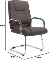 Cantilever Attila Tapizada En Tela y con Base De Metal I Silla De Conferencia con Reposabrazos, Color:Negro/Negro - details 39