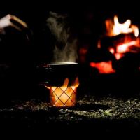Estufa portátil de acero inoxidable con estante para Alcohol, parabrisas para acampar al aire libre y senderismo - details 6