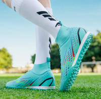 Zapatos de fútbol transpirables de tobillo alto para hombre, botas de fútbol de entrenamiento profesional al aire libre, antideslizantes, ligeras - details 28